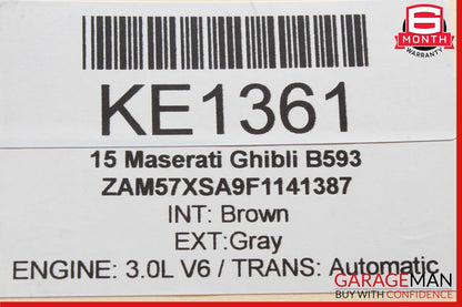 14-17 Maserati Ghibli Front Right Side Mirror Door Rear View Silver/Black OEM