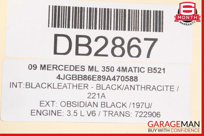 06-12 Mercedes GL450 ML550 Front Bumper Reinforcement Impact Crash Bracket Rebar