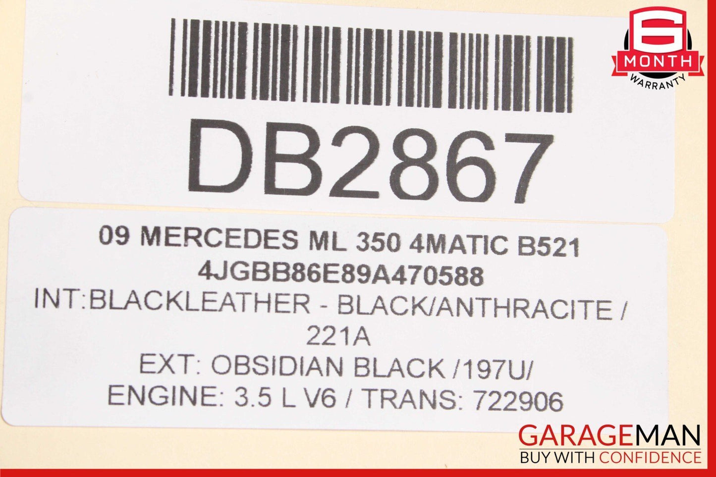 06-12 Mercedes GL450 ML550 Front Bumper Reinforcement Impact Crash Bracket Rebar