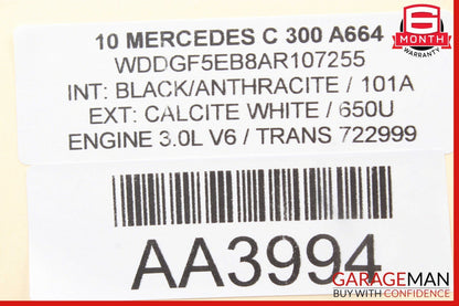 08-14 Mercedes W204 C250 Front Left Exterior Door Handle w/ Door Actuator Latch