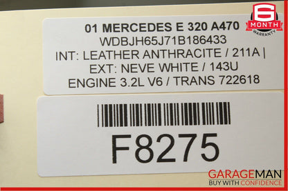 98-02 Mercedes W208 CLK320 E320 Yaw Acceleration Rate Sensor 0265005230 OEM