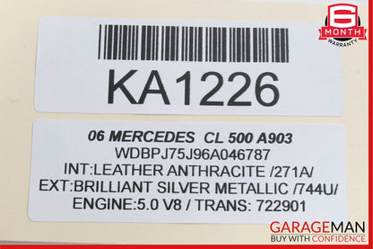 00-06 Mercedes W215 CL500 CL55 AMG Front Right Side Seat Memory Control Unit OEM