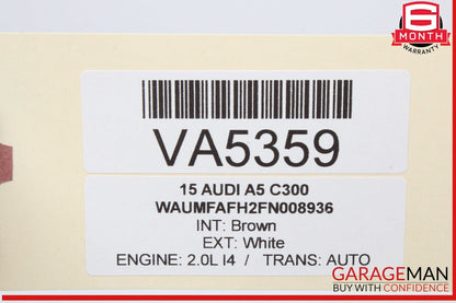 13-17 Audi A5 S5 Rear Trunk Lid License Plate Light Assembly 4E0827574M OEM
