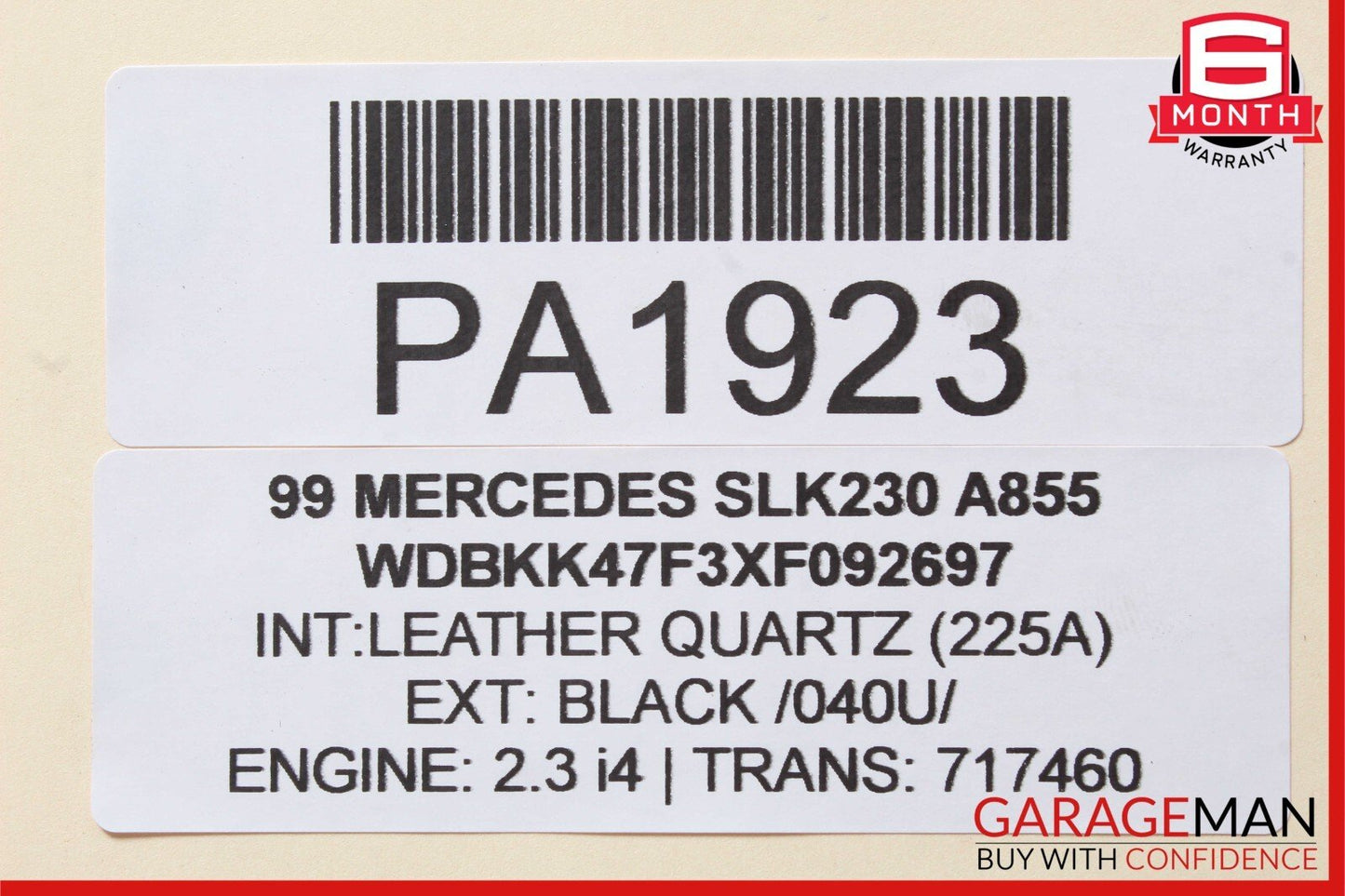 97-00 Mercedes R170 SLK230 Interior Top Dome Light Lamp Overhead 1708200001 OEM