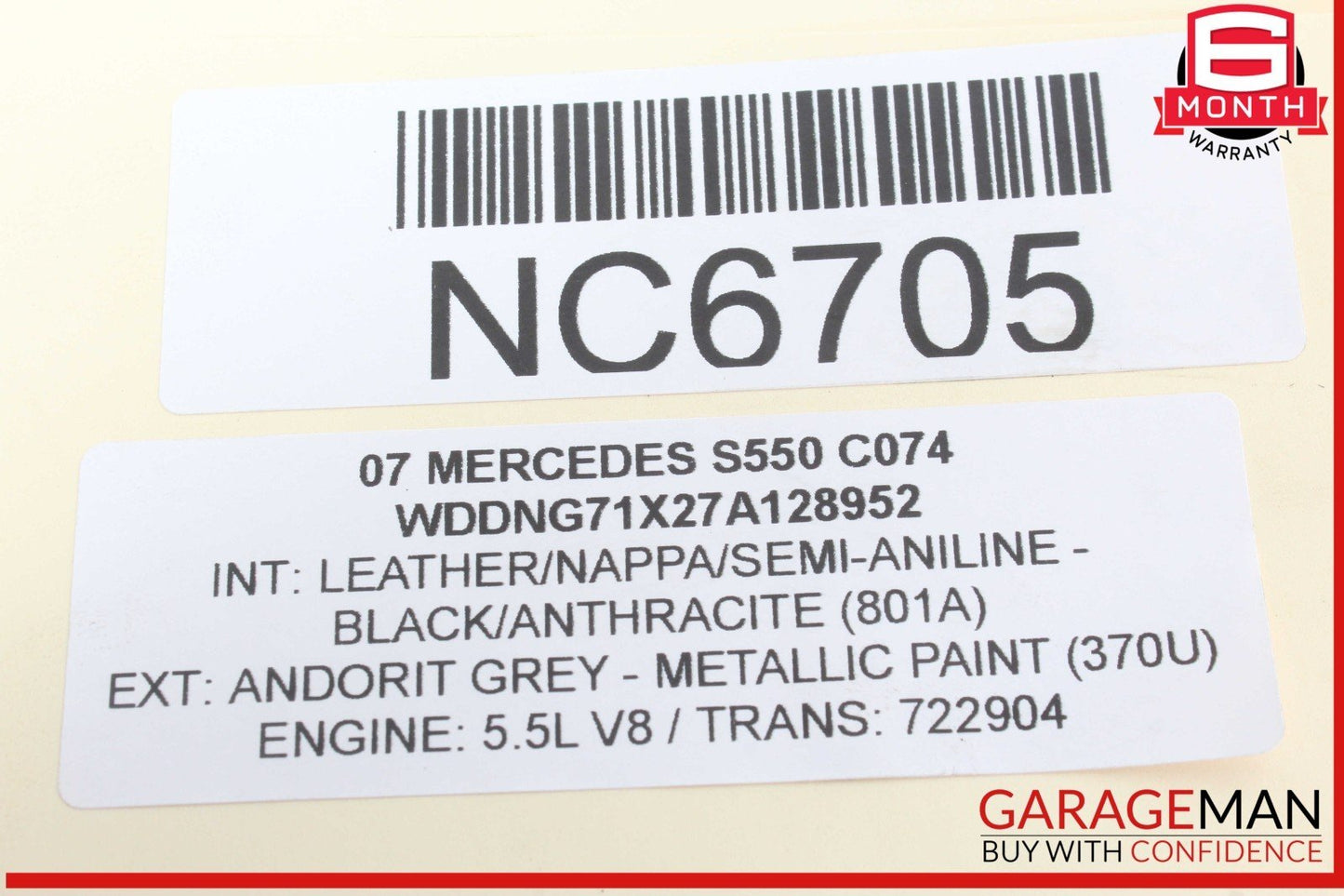 05-12 Mercedes W221 S550 ML350 Right Side Engine Camshaft Cam Shaft Exhaust