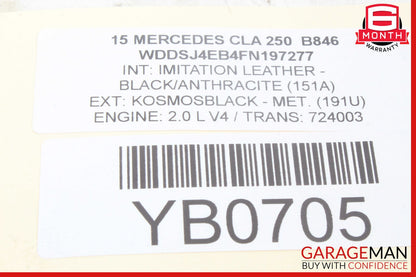 14-19 Mercedes W117 CLA250 GLA250 Center Console Cup Holder Assembly Black OEM
