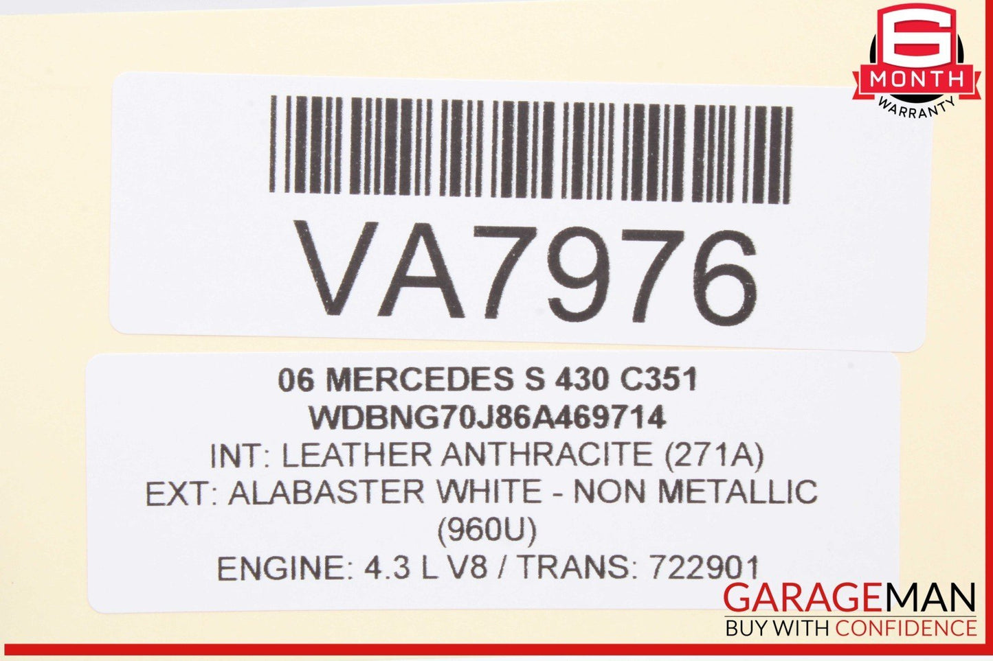 00-06 Mercedes W220 S430 Rear Right Passenger Side Seat Control Switch OEM