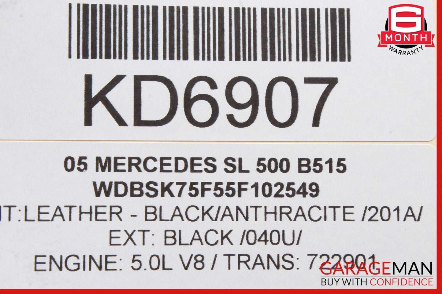 03-06 Mercedes R230 SL500 SL55 AMG Under Seat Control Module Right Side OEM
