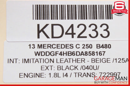 12-14 Mercedes W204 C250 C350 C300 C63 AMG Rear Left Side Exterior Door Handle