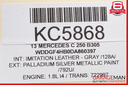 12-14 Mercedes W204 C250 C300 A/C Heater Climate Control Switch Assembly Grey