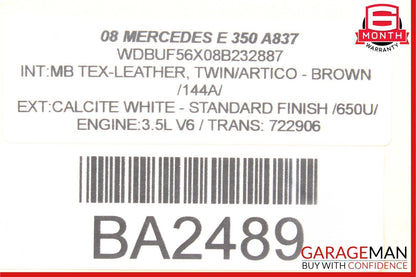 03-06 Mercedes W211 E350 E500 Front Right Side Exterior Door Handle White OEM