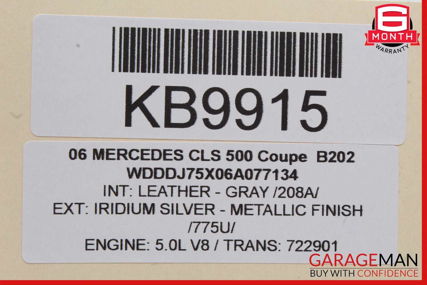 06-11 Mercedes W219 CLS500 Rear Left Driver Door Window Regulator Motor Unit OEM