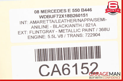 06-11 Mercedes W211 E550 E350 CLS350 CLS550 Rear Overhead Dome Light Reading Map