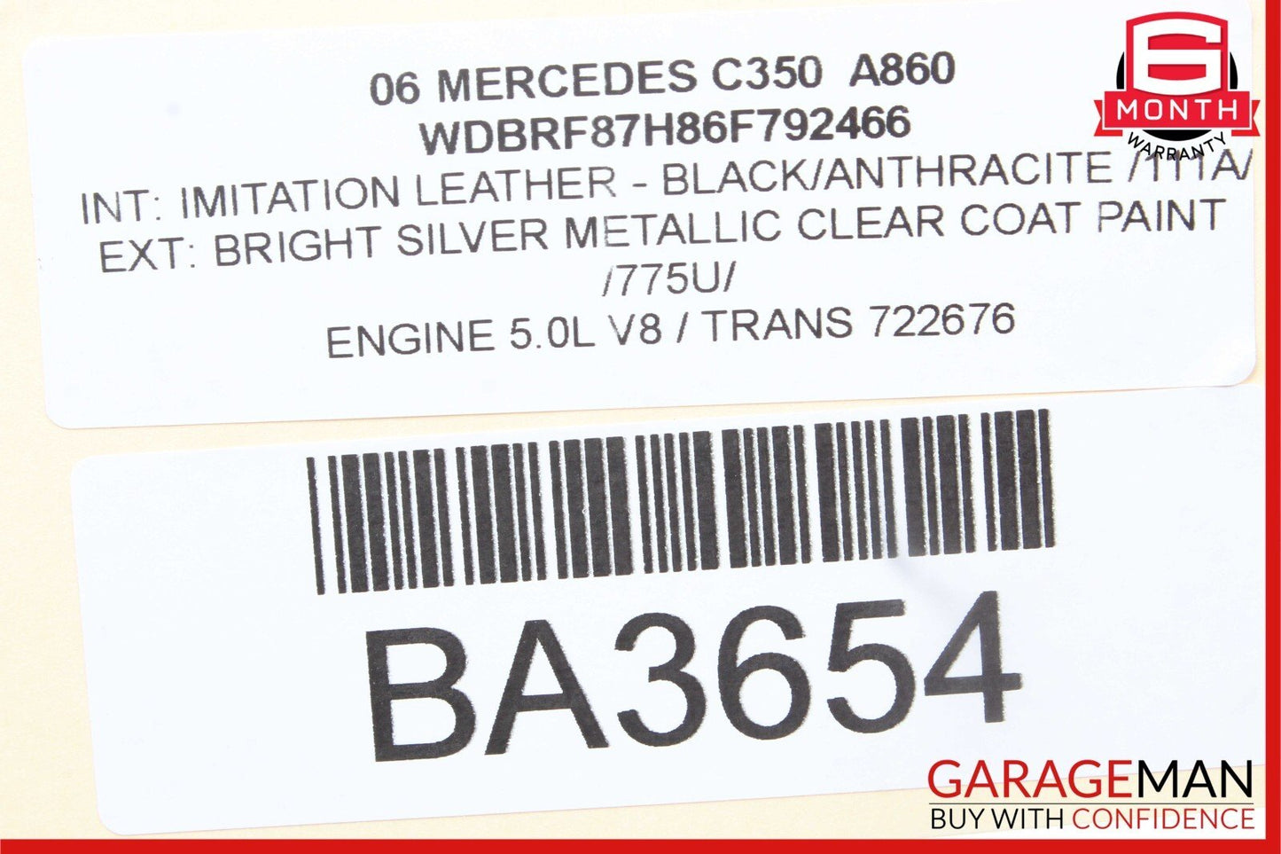 01-07 Mercedes W203 C230 C320 C350 Rear Right Side Door Computer Control Module