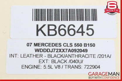 06-11 Mercedes W219 CLS550 Door Lock Latch Actuator Keyless Go Rear Right OEM