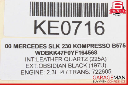 97-04 Mercedes R170 SLK230 SLK320 Rear Right & Left Shock Absorber Coil Springs
