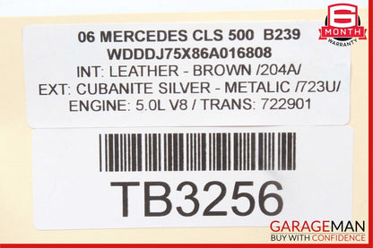 06-11 Mercedes W219 CLS500 CLS63 Front Upper Radiator Support Tie Bracket Bar