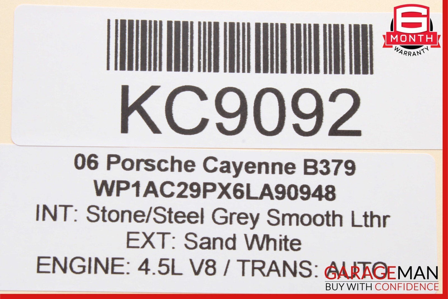 03-10 Porsche Cayenne 955 957 Rear Left Side Dome Light Reading Map Lamp Gray