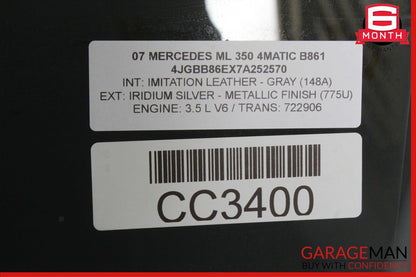 06-12 Mercedes W164 ML350 ML63 AMG Rear Left Driver Side Door Window Glass OEM