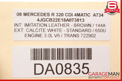06-08 Mercedes W251 R320 Trunk Lid Hydraulic Pump Motor Cylinder Assembly