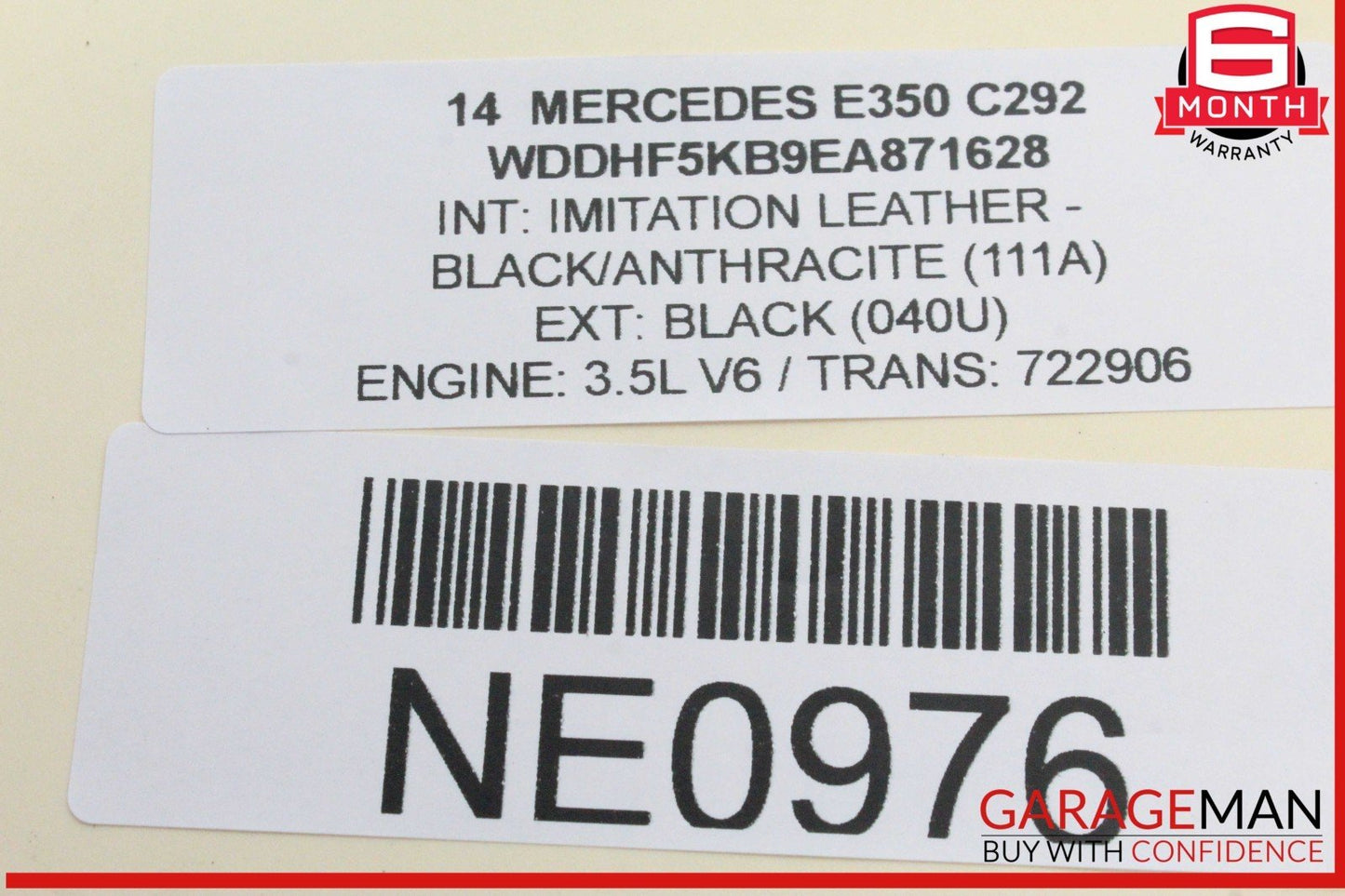 14-16 Mercedes W212 E350 E250 E550 Rear Right Side Inner Tail Light Lamp OEM