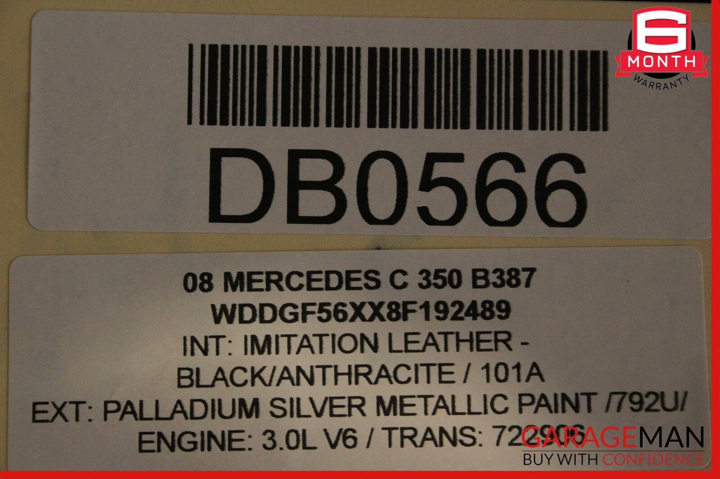 08-14 Mercedes W204 C300 C350 Sedan Front Right Top Upper Seat Cushion Cover OEM