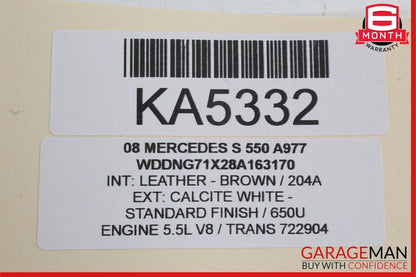 07-14 Mercedes S550 CL550 CL600 Front Right Keyless Go Door Lock Latch Actuator