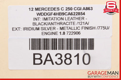 12-15 Mercedes SLK350 GLK350 C250 Sirius Satellite Radio Receiver Control Module