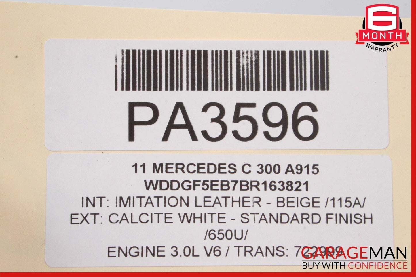 08-14 Mercedes W204 C250 C300 RWD Power Steering Gear Rack and Pinion OEM
