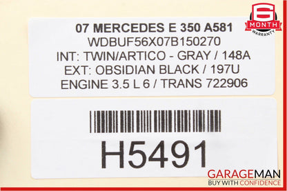 Mercedes W211 E350 CLS550 GL450 Front Right Side Under Seat Control Module OEM