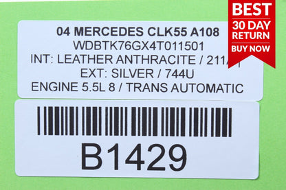 03-05 MERCEDES W209 CLK55 AMG LEFT ROCKER PANEL MOLDING SIDE SKIRT A108 OEM