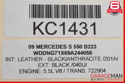 07-09 Mercedes W221 S550 S600 Ashtray Ash Tray Lighter Compartment Anthracite