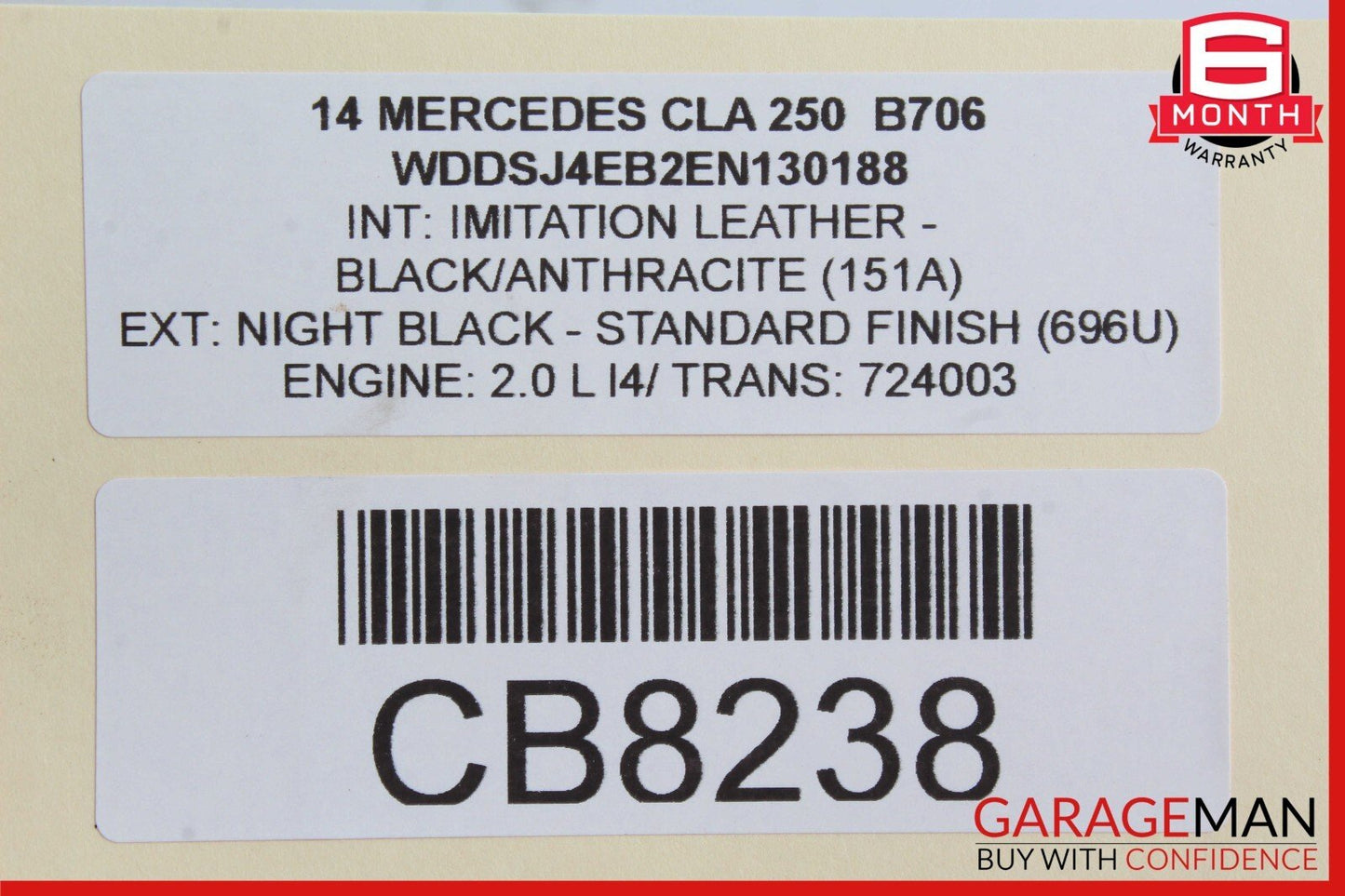14-18 Mercedes W117 CLA250 C350e Rear Trunk Lid Lock Latch Actuator Mechanism
