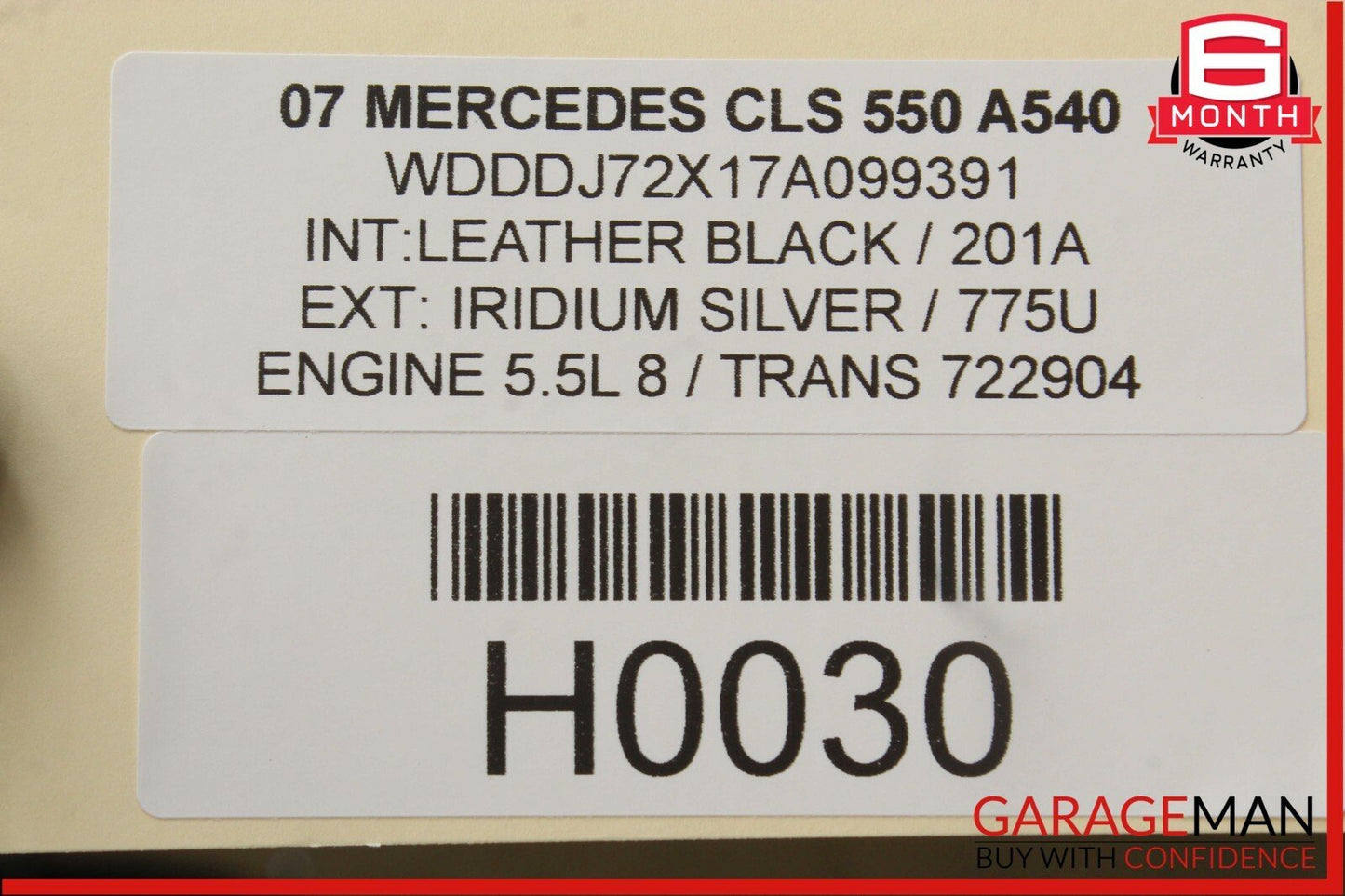 06-11 Mercedes W219 CLS500 Front Right Side Door Sound Audio Speaker