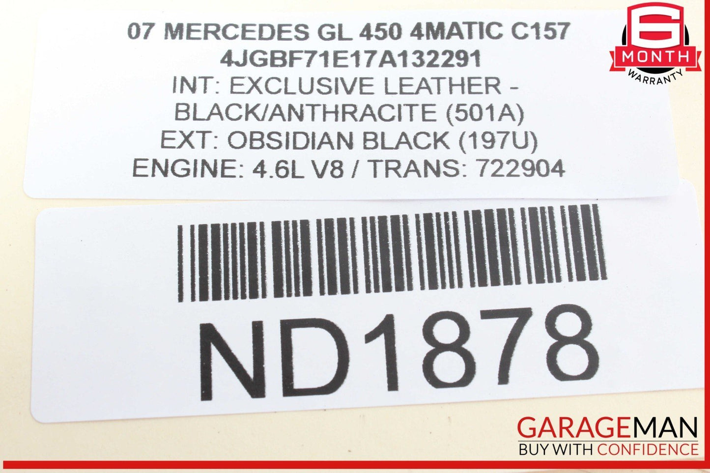 06-12 Mercedes X164 GL450 4MATIC Rear Bumper Parking Sensor Wire Harness Assy