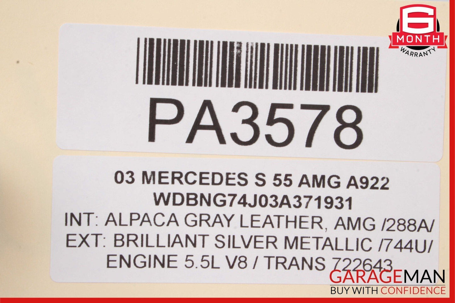 00-06 Mercedes W215 CL500 S600 S55 AMG AC A/C Air Conditioning Condenser