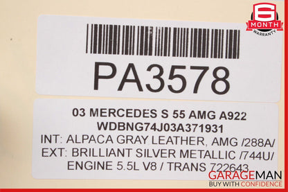 00-06 Mercedes W215 CL500 S600 S55 AMG AC A/C Air Conditioning Condenser