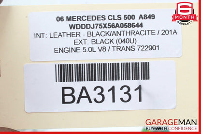 03-11 Mercedes CLS500 E320 E500 Rear Upper Overhead Dome Light Reading Map Gray