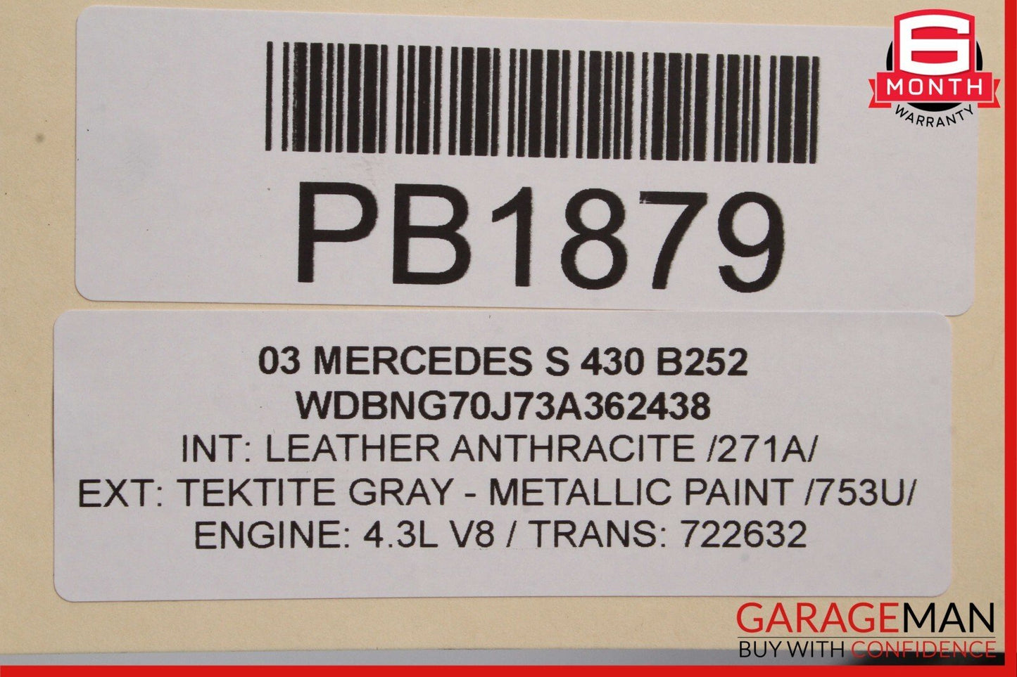 00-06 Mercedes W220 S430 CL500 Engine Cooling Radiator AC A/C Condenser Assembly