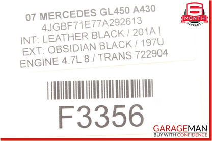 06-11 Mercedes X164 GL450 R500 ML450 Rear A/C Heater Climate Control Switch OEM