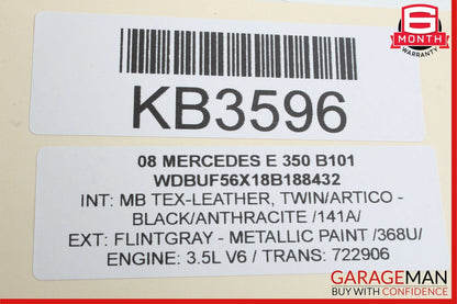 07-09 Mercedes W211 E350 E63 AMG Front Left Side Mirror Door Rear View Flintgray