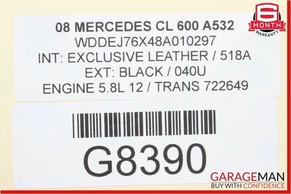 07-13 Mercedes W216 CL600 S550 Front Right Side Lower Suspension Control Arm