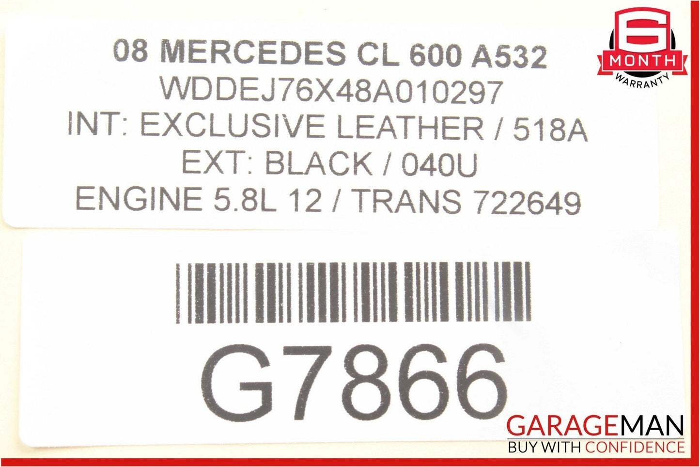 07-14 Mercedes W221 S500 S63 AMG CL600 Windshield Wiper Motor Right OEM