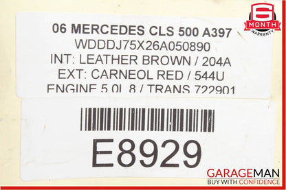 06-11 Mercedes W219 CLS500 Rear Right Side Door Window Regulator Motor Assembly
