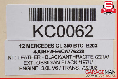 06-12 Mercedes X164 GL350 ML500 Front Right Exterior Door Handle Keyless Go OEM