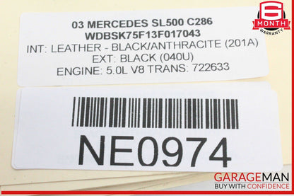 03-12 Mercedes R230 SL500 SL550 Wire Wiring Harness 2305409307 OEM