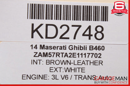 14-17 Maserati Ghibli Center Dash Display Surround A/C Air Vent Trim Assembly