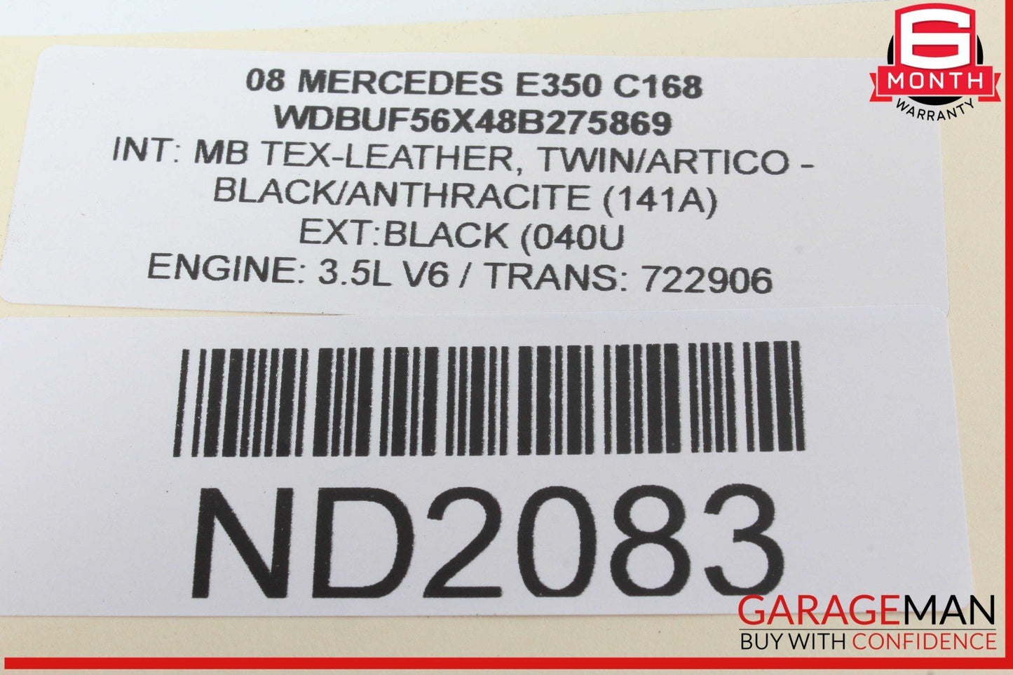 03-09 Mercedes W211 E350 E320 Rear Right Side Door Window Regulator Motor OEM