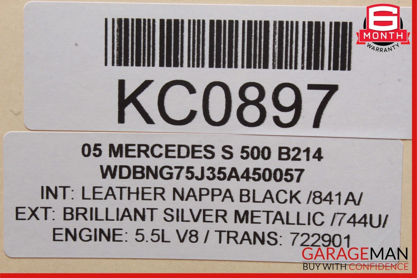 00-06 Mercedes W220 S350 S500 Front Left Side Door Window Regulator Motor Unit