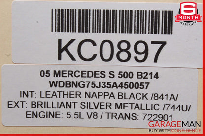 00-06 Mercedes W220 S350 S500 Front Left Side Door Window Regulator Motor Unit